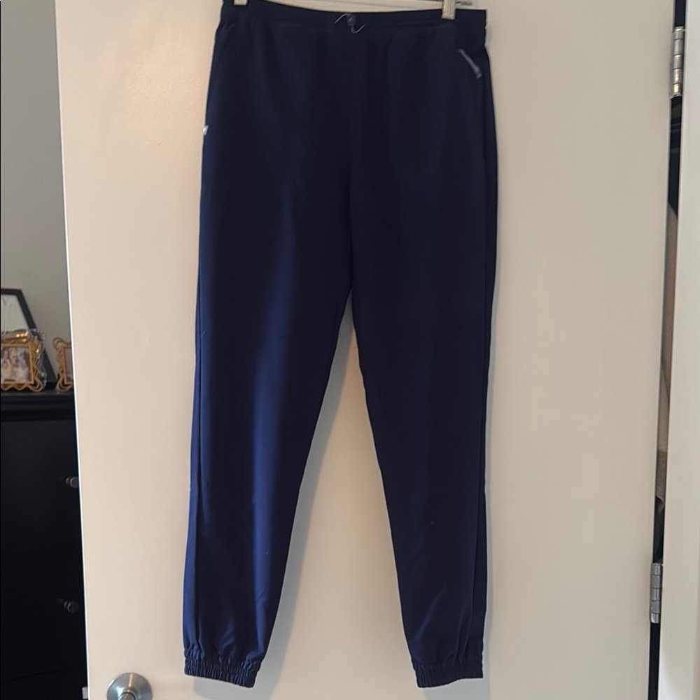 Figs Navy Blue Jogger Track Pants Elastic Waistband